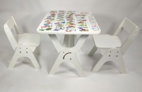 Детский растущий стол-парта и два стула Я САМ "Умка-Дуо" (Алфавит) в Богандинском - bogandinskij.ok-mebel.com | фото